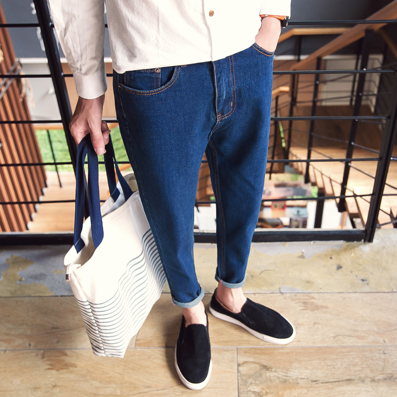 Jeans pour adolescent pieds Slim en coton pour été - Ref 1460814 Image 1