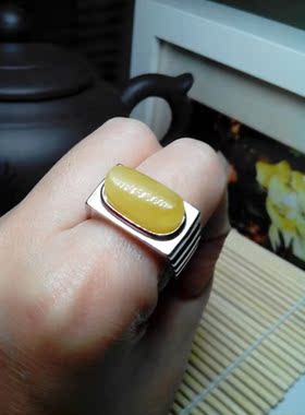 925银镀白金重叠活口戒指托