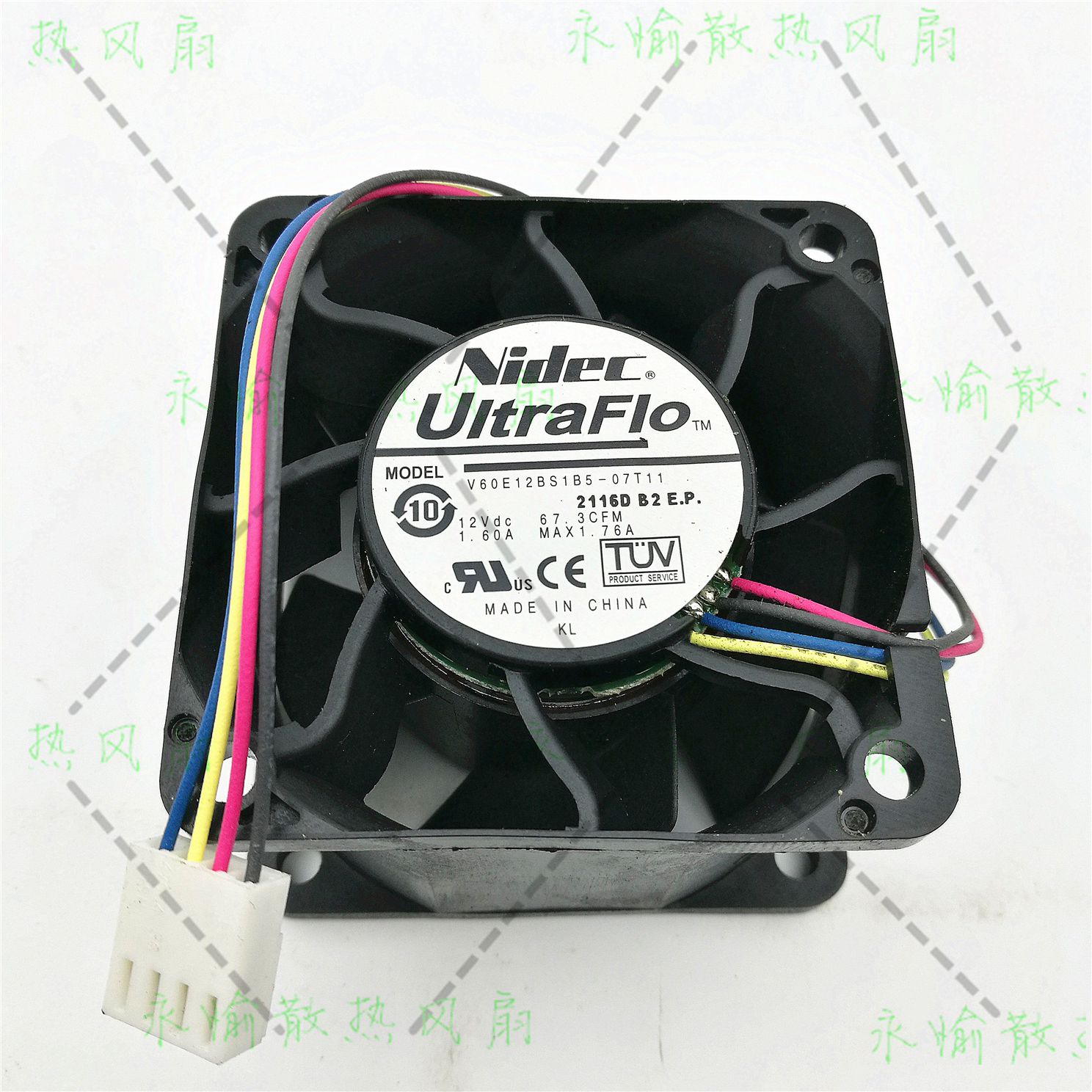 全新 日本NIDEC V60E12BS1B5-07T11 12V 1.60A 6038 6CM 暴力风扇