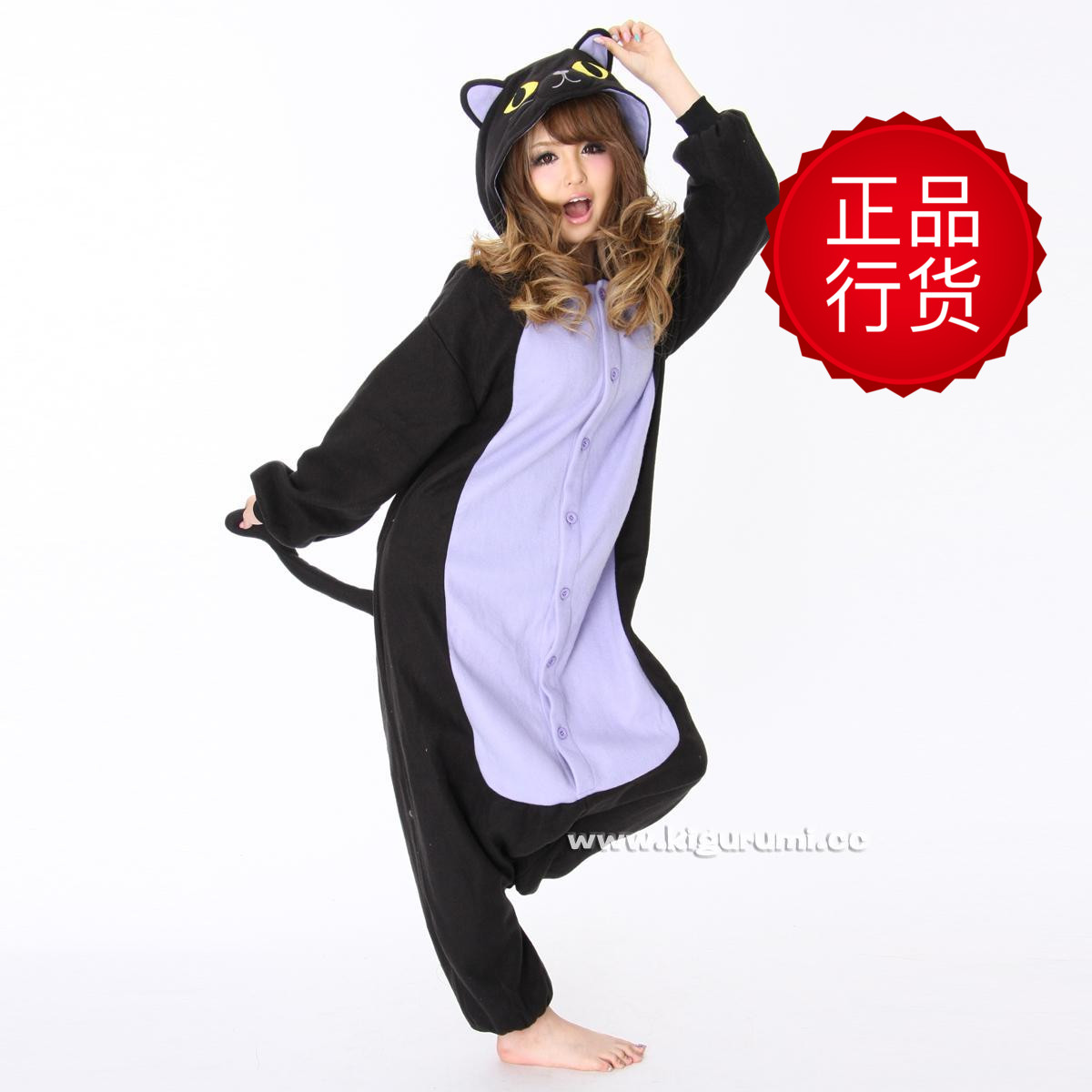 SAZAC黑猫连体情侣睡衣