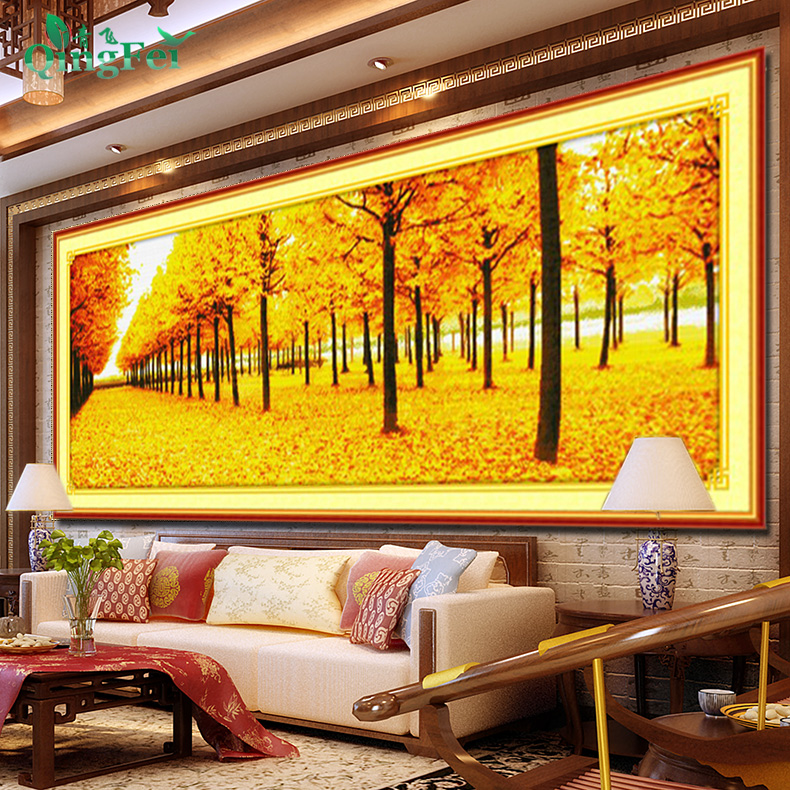 青飞精准印布风景包邮黄金满地