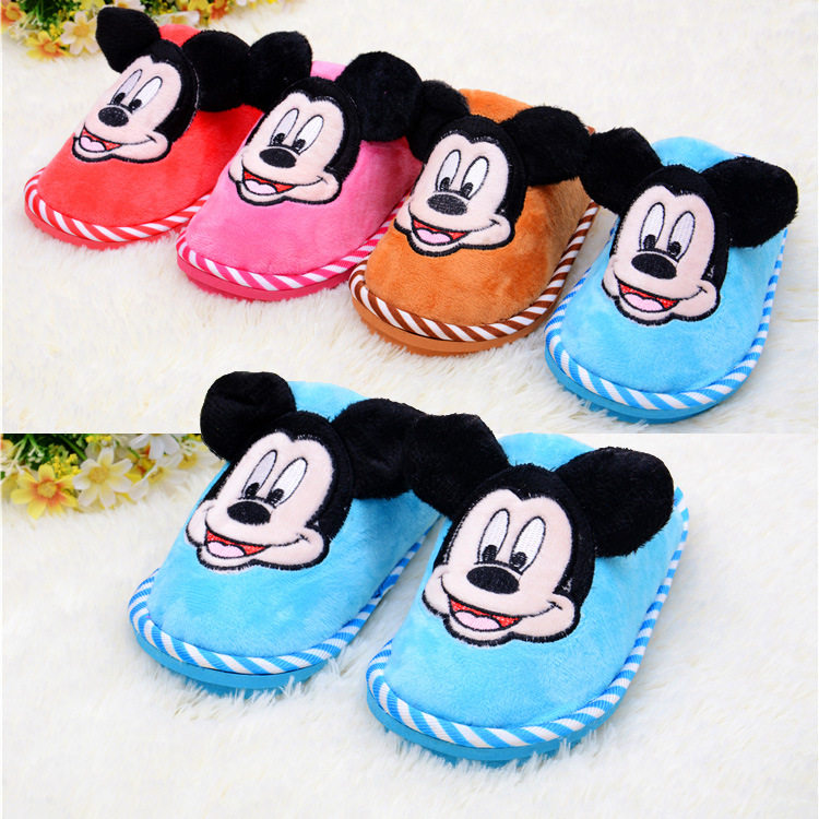 Pantoufles enfants en suède pour hiver - semelle coton - Ref 1017437 Image 1