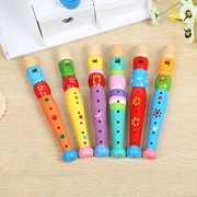 Phim hoạt hình bằng gỗ sáo trẻ em bằng gỗ clarinet 6 lỗ nhỏ piccolo chơi nhạc cụ đồ chơi giáo dục trẻ sơ sinh - Đồ chơi âm nhạc / nhạc cụ Chirldren