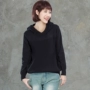 Áo len tuổi thơ phong cách piano phong cách áo len nữ dài tay áo len xuân hè thu đông 18 áo khoác mới rộng cỡ lớn - Áo / áo thun áo gile hàn