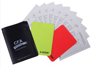 红黄牌 STAR世达 专业裁判用红黄牌 足球红黄牌 带记录纸 SA210