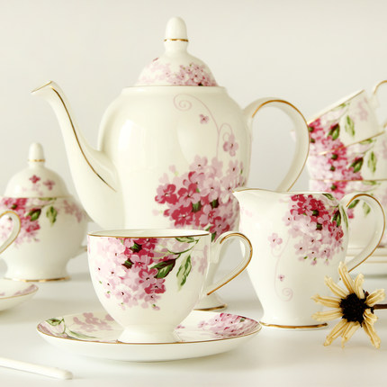 咖啡具套装欧式茶具陶瓷下午茶茶具英式咖啡杯碟套装骨瓷家用