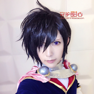 {甜心家}宿命传说 里昂 藏青色 反翘款现货包邮cosplay假发