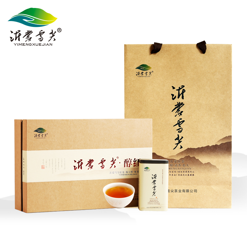 沂蒙雪尖有機紅茶半野生山茶蜜香型茶葉醇紅罐裝禮盒裝210g