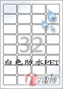 爱雷博/A4/不干胶/标签/激光打印/白色PET防水标签CL548WP-100张