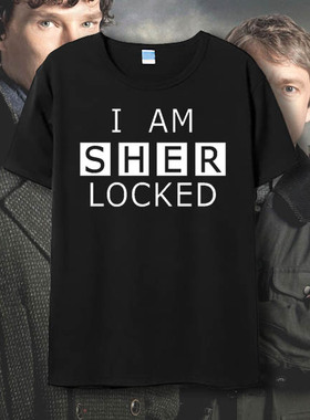 神探夏洛克Libersoul英剧卷福华生花生周边纯棉T恤短袖