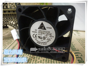 DELTA 台达6cm6038双滚珠 FFB0612EHE 12V 1.2A 2U服务器散热风扇