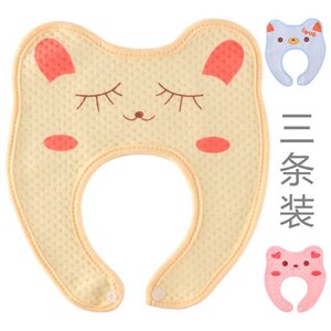 宝宝防水口水巾造型围嘴韩国纯棉透气吃饭喂奶围嘴男女婴儿童小孩