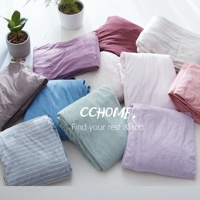 Giường cotton dệt kim nguyên chất đơn chiếc Giường đơn màu đơn thuần Đôi trần truồng 竺 Cotton đơn giường đơn - Trang bị Covers Ga phủ giường là gì