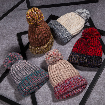 高龙 秋冬天女帽子休闲韩版可爱户外潮毛线球