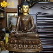 丹梵尼泊尔药师佛雕像紫铜鎏金其他精品雕像