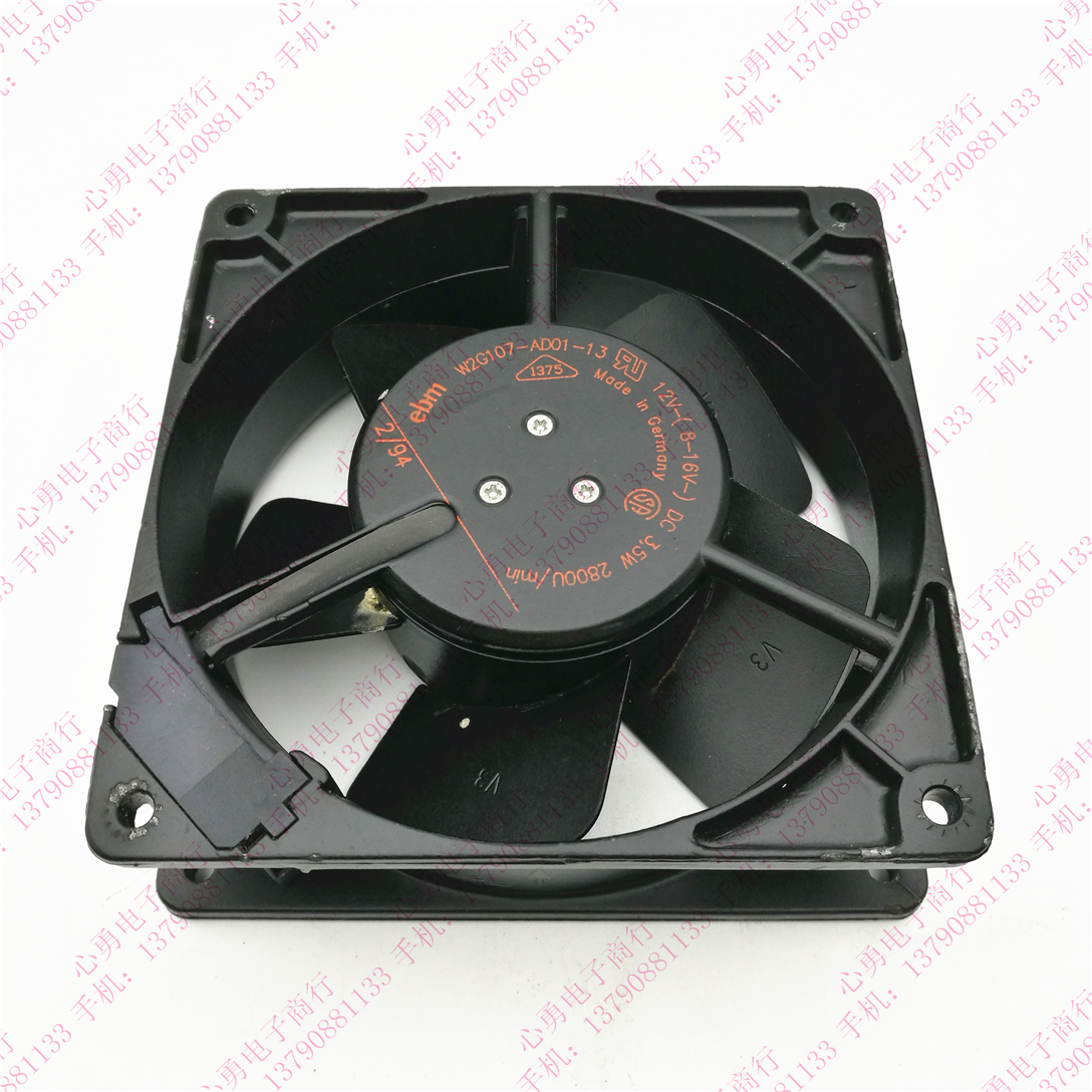 原装德国ebm W2G107-AD01-13 DC12V 3.5W 12038 全金属耐高温风扇