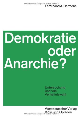 【预售】Demokratie Oder Anarchie?: Untersuchung Uber D...-封面