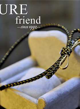 58元包邮】正品PureFriend发饰 杂志款黑金色系蝴蝶结发箍头饰