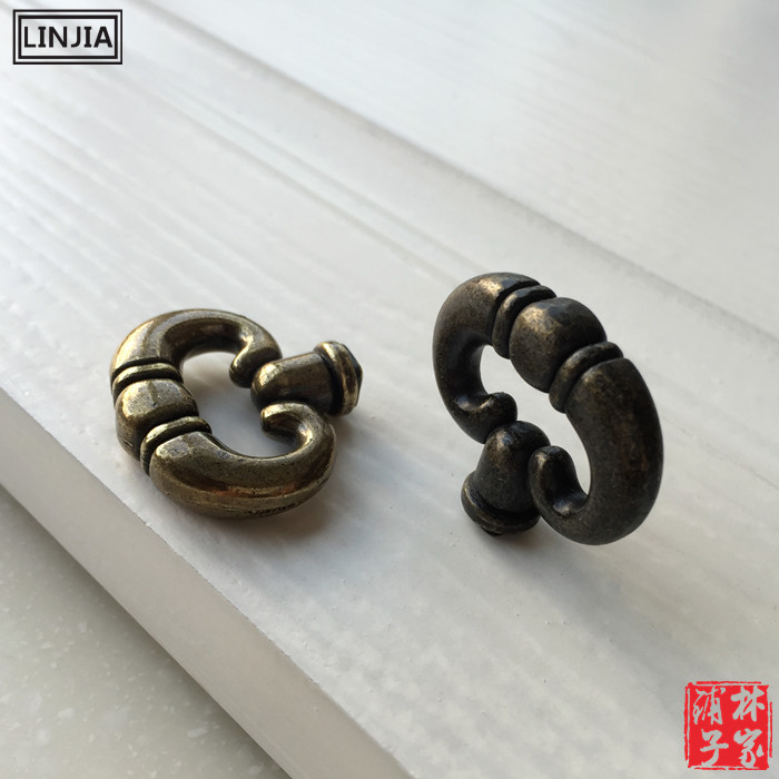 热卖美式做旧青古实心圆环把手中欧式仿古地中海橱柜抽屉拉手