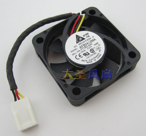 Delta台达 4cm风扇 4010双滚珠散热风扇 12V 0.07A AFB0412MA 3线