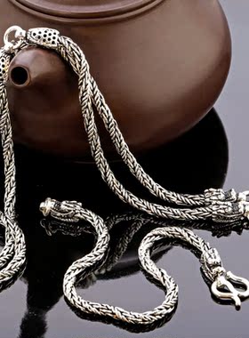 泰银百搭大方龙头手链送男友礼物