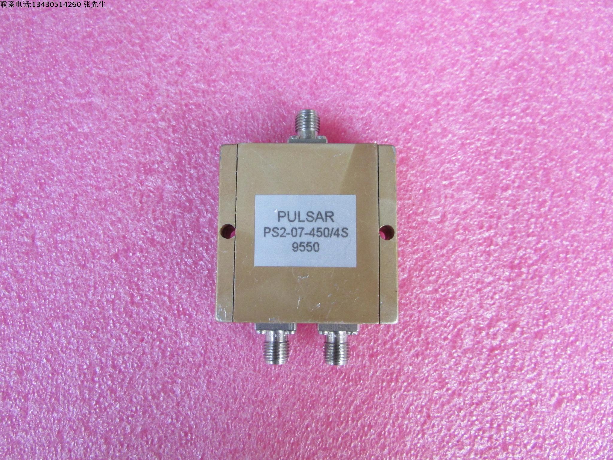 PULSAR进口 PS2-04-450/3S  730mhz-1.4GHz SMA 一分二 射频微波同轴功率功分器  型号：PS2-04-450/3S 分路：2 - Way 频率范围： 730mhz-1.4GHz  插入损耗:   0.5dB 隔离度 ：    20dB 连接器形式：SMA Fem