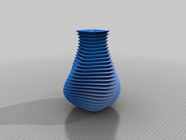 千层叠花瓶3d打印立体图stl圆雕图jdp浮雕图精雕图木雕刻图石雕图