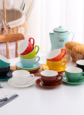 包邮欧式压纹拉花咖啡杯套装 WLAC标准比赛大口拿铁卡布奇诺220ml