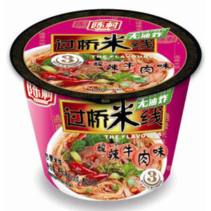 【天猫超市】陈村方便面 酸辣牛肉过桥米线100g/桶非油炸特产小吃