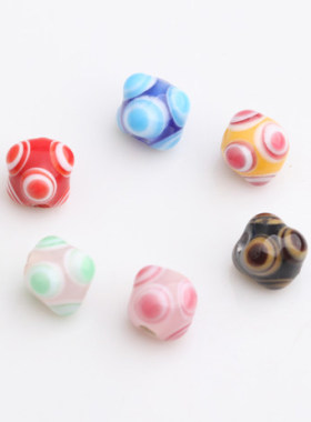 2个一包琉璃8mm六眼天珠