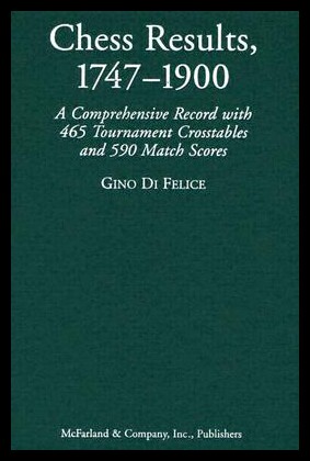【预售】Chess Results, 1747-1900: A Comprehensive Record