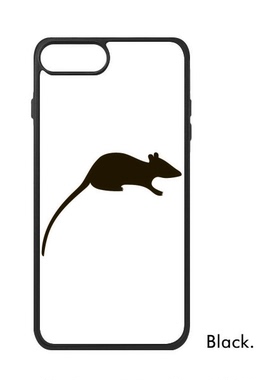 适用于iPhone黑色老鼠动物剪影Xr手机壳max保护套678plus硅胶11