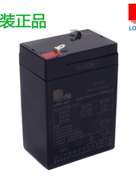 正品龙威电瓶儿童电动摩托车配件电池6V4A 6V4.5A LOGWAY