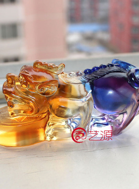 貔貅商务高档旺财风水琉璃工艺品