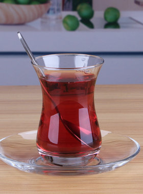 土耳其红茶杯无铅玻璃咖啡杯花茶杯创意郁金香杯Turkey coffee