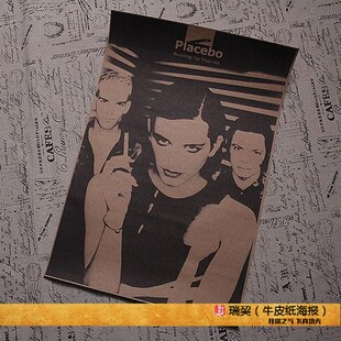 placebo乐队海报安慰剂朋克乐队 英伦工业摇滚 布莱恩莫尔克挂图