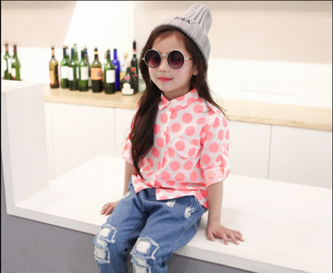 Chemise fille à manche longue - Ref 2087233 Image 1