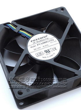 富士康8025/8CM/厘米大风量CPU机箱风扇4针/线温控调速PVA080G12Q