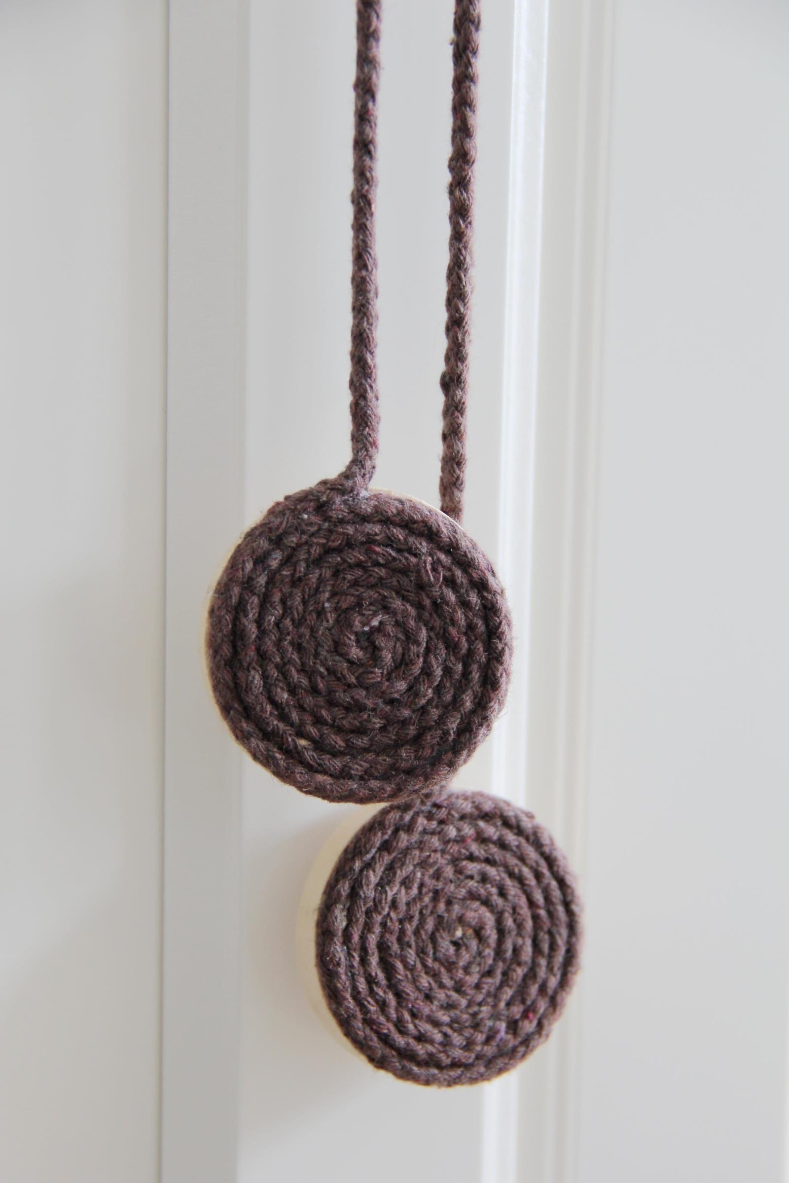 茜茜李美式乡村磁力棉线窗帘扣提拉罗马帘绑带纯棉绑绳单条梅琳Ⅱ