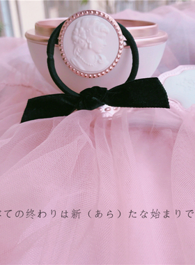 reefur梨花基础款系列韩系甜美定制丝绒蝴蝶结黑色发圈皮筋头饰品