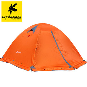 夏诺多吉 雪龙3 三人双层铝杆帐篷 户外露营高山带雪裙防暴雨帐篷