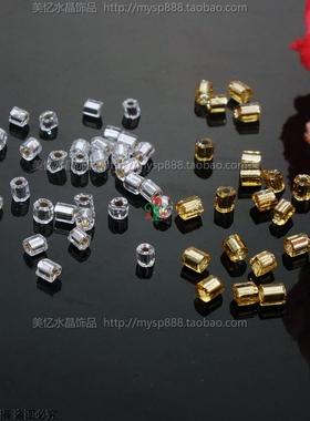 角管玻璃米珠金银缝舞蹈裙子T恤衣服鞋装饰品婚纱手串珠材料包包
