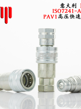 原装意大利DNP高压PAV1液压油管ISO7241-A碳钢双自封快速接头