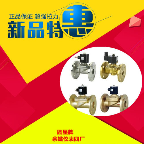 余姚市仪表四厂圆星牌RoundStar法兰电磁阀2W-250-25F全铜正品