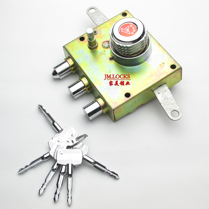 碰锁老式自动碰锁 十字住卫石牛防盗门自动锁更换升级叶片门锁