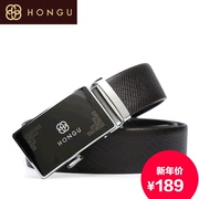 Honggu Hong Gu 2015 counter genuine leather new men's head automatically buckle belts business casual 3067