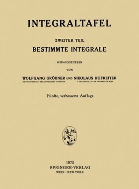 【预订】Integraltafel: Zweiter Teil Bestimmt...