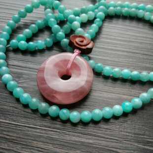 【寂寞五岁】马粉平安扣+天河石长链