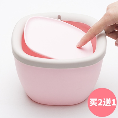 桌面垃圾桶家用带盖创意可爱客厅床头茶几车载桌上迷你小号垃圾桶