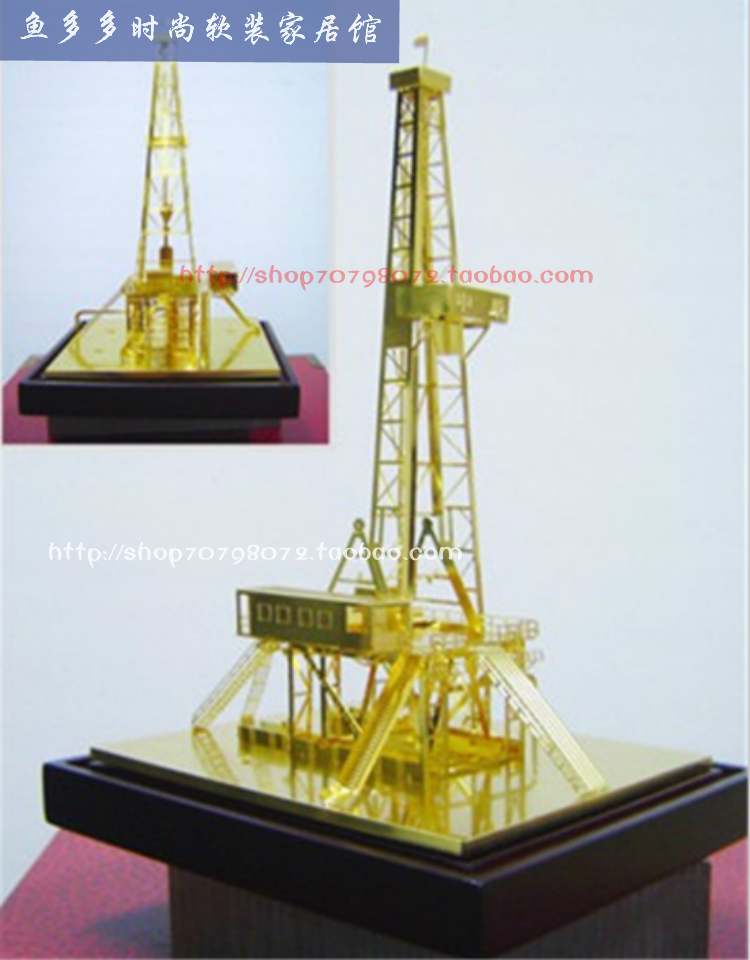 厂家直销！纯铜中原油田井架模型大庆油田井架平台模型旅游纪念品